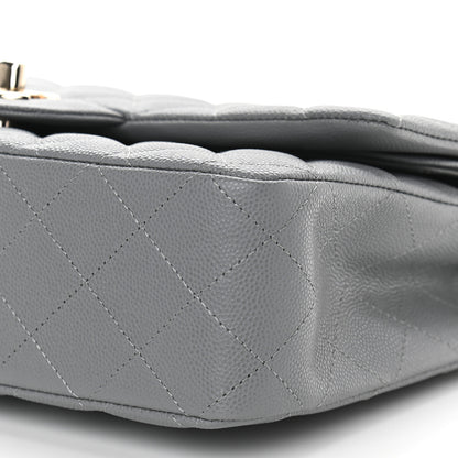 Chanel Caviar Quilted Medium Double Flap Grey 9 of 9
