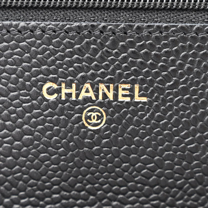 Chanel Caviar Quilted Wallet on Chain WOC Black 6 of 12