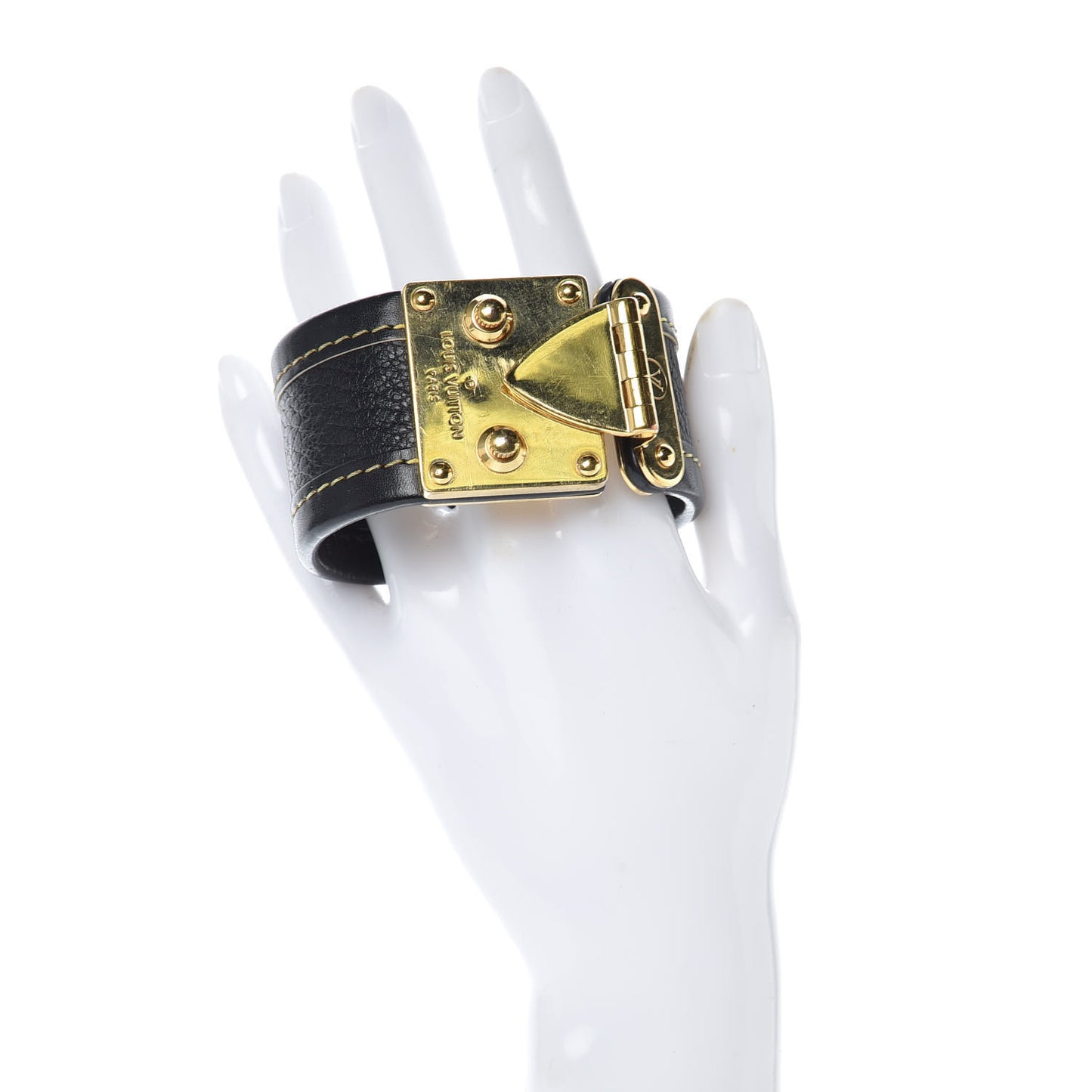 Chèvre Suhali S Lock Bracelet Medium Black