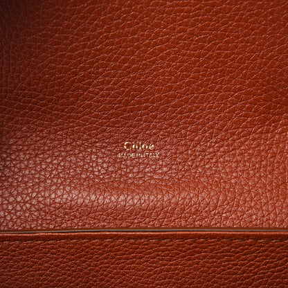 Chloe Shiny Grained Calfskin Medium Aby Day Shoulder Bag Sepia Brown 5 of 8