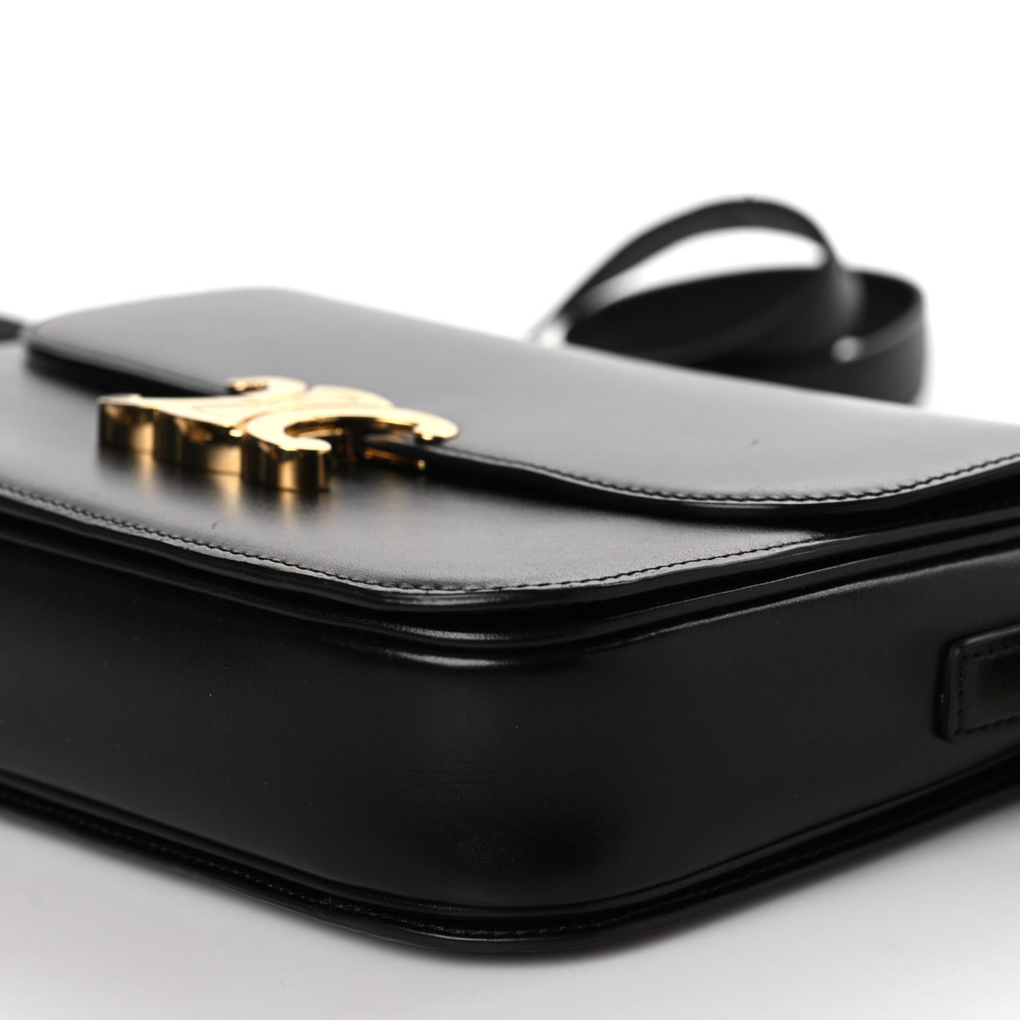 Shiny Calfskin Medium Triomphe Black