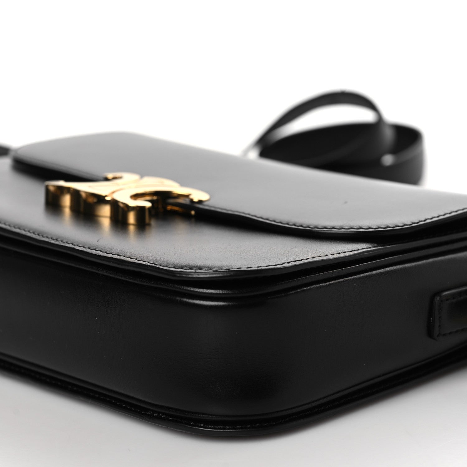 Celine Shiny Calfskin Medium Triomphe Black 10 of 10