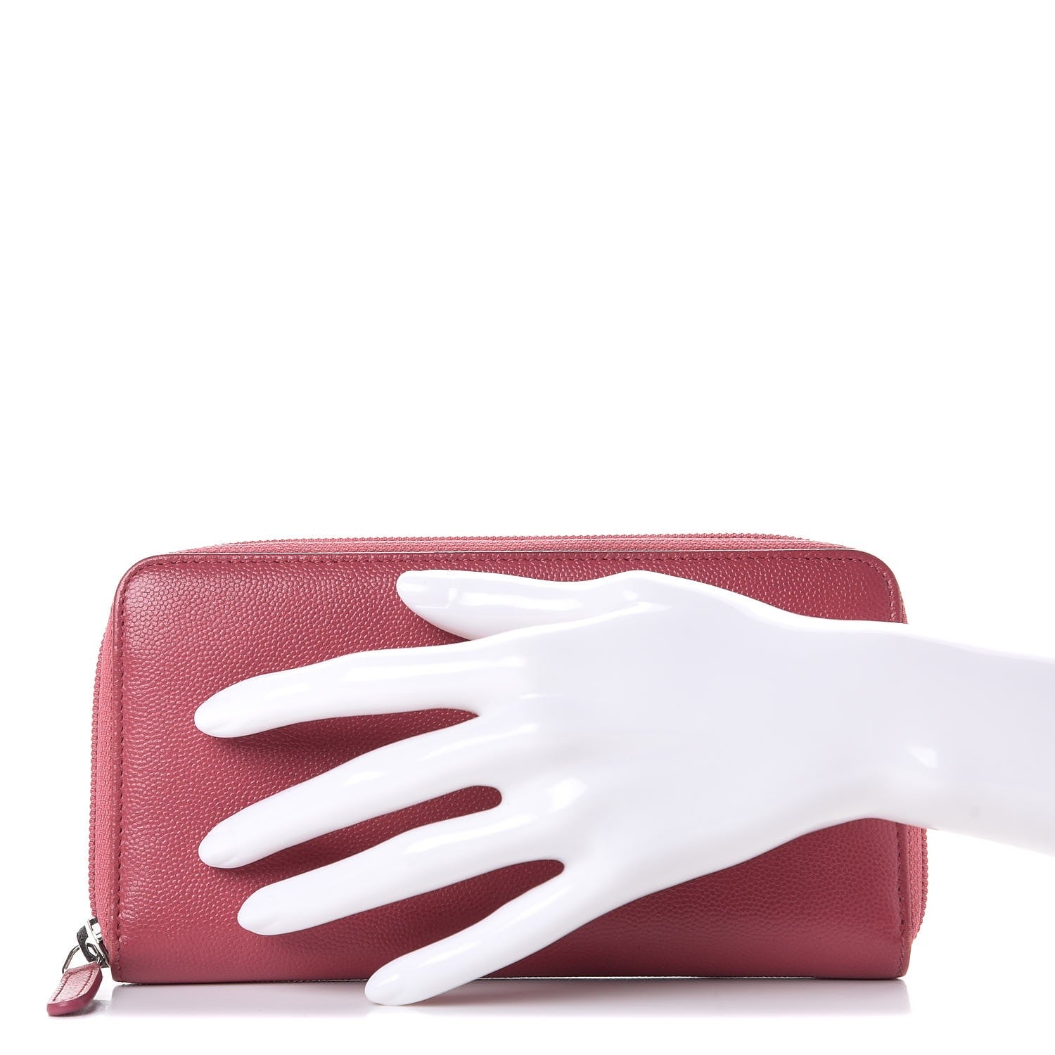 Chanel Caviar Sevruga Zip Around Wallet Pink 2 of 8