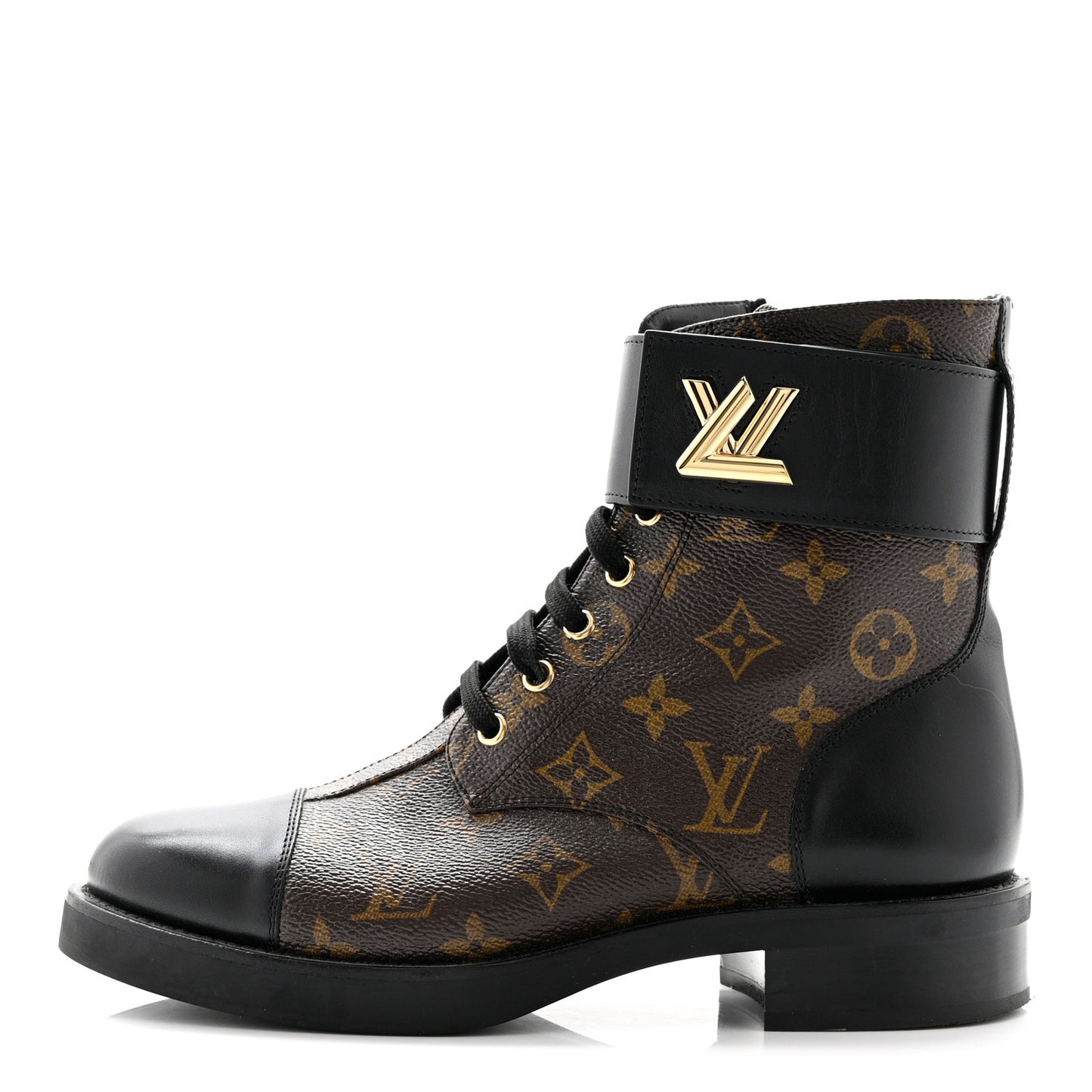 Calfskin Monogram Wonderland Flat Ranger Boots 39 Black