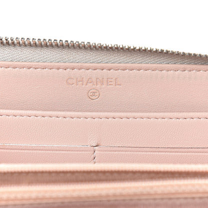 Chanel Metallic Calfskin Large Zip Around Wallet Silver 5 of 18