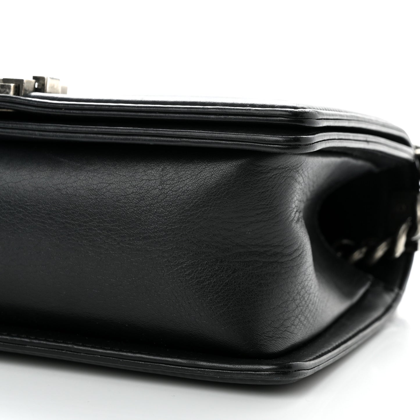 Calfskin Quilted Medium Boy Flap Black