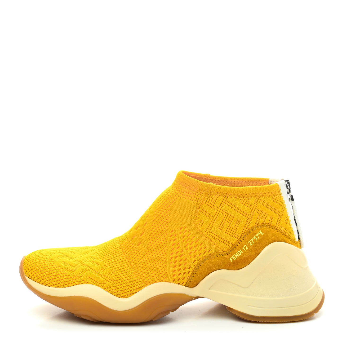 Technical 3D Mesh Womens FFluid Zip Up Sneakers 41 Reggae Corn White