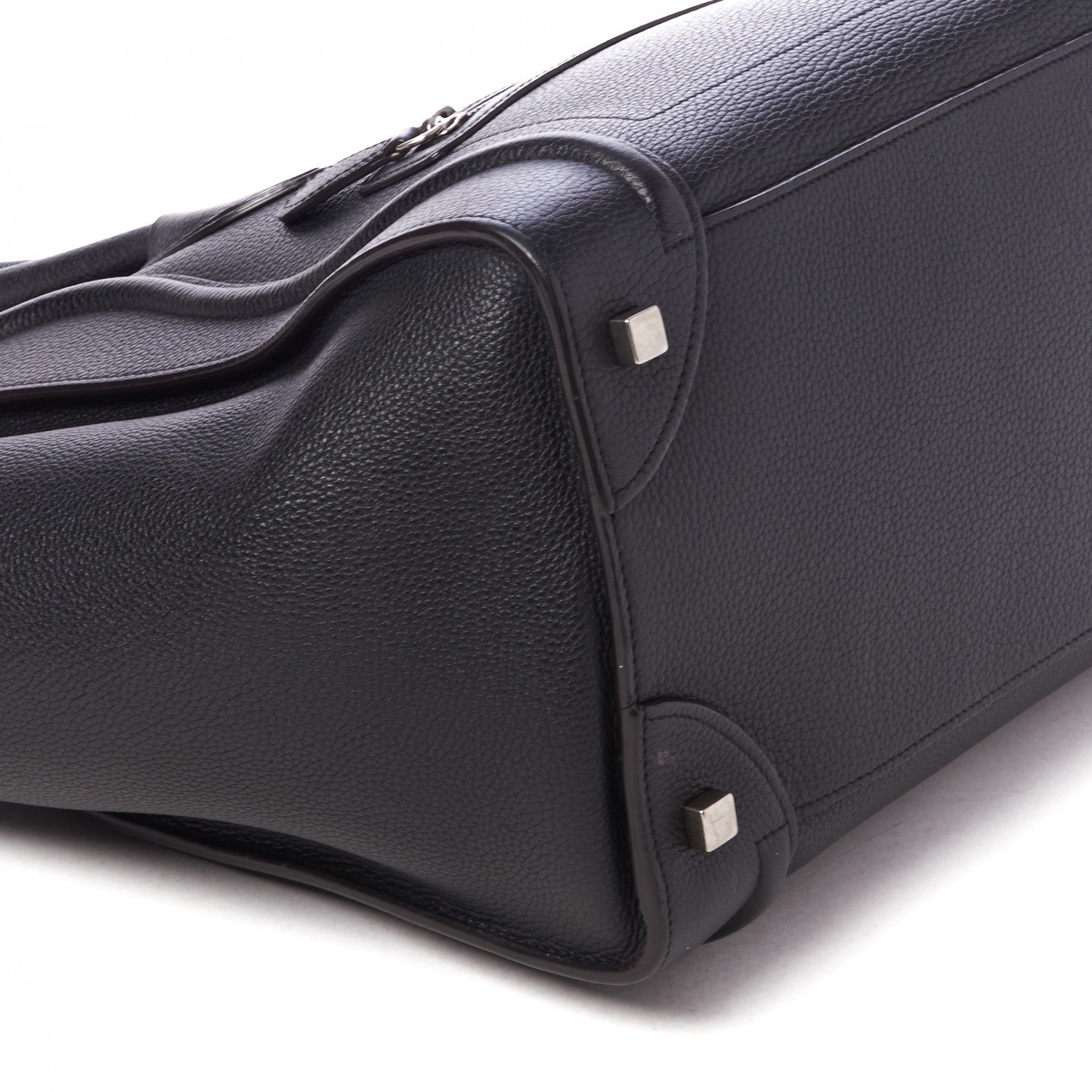 Celine Drummed Calfskin Mini Luggage Black 6 of 8