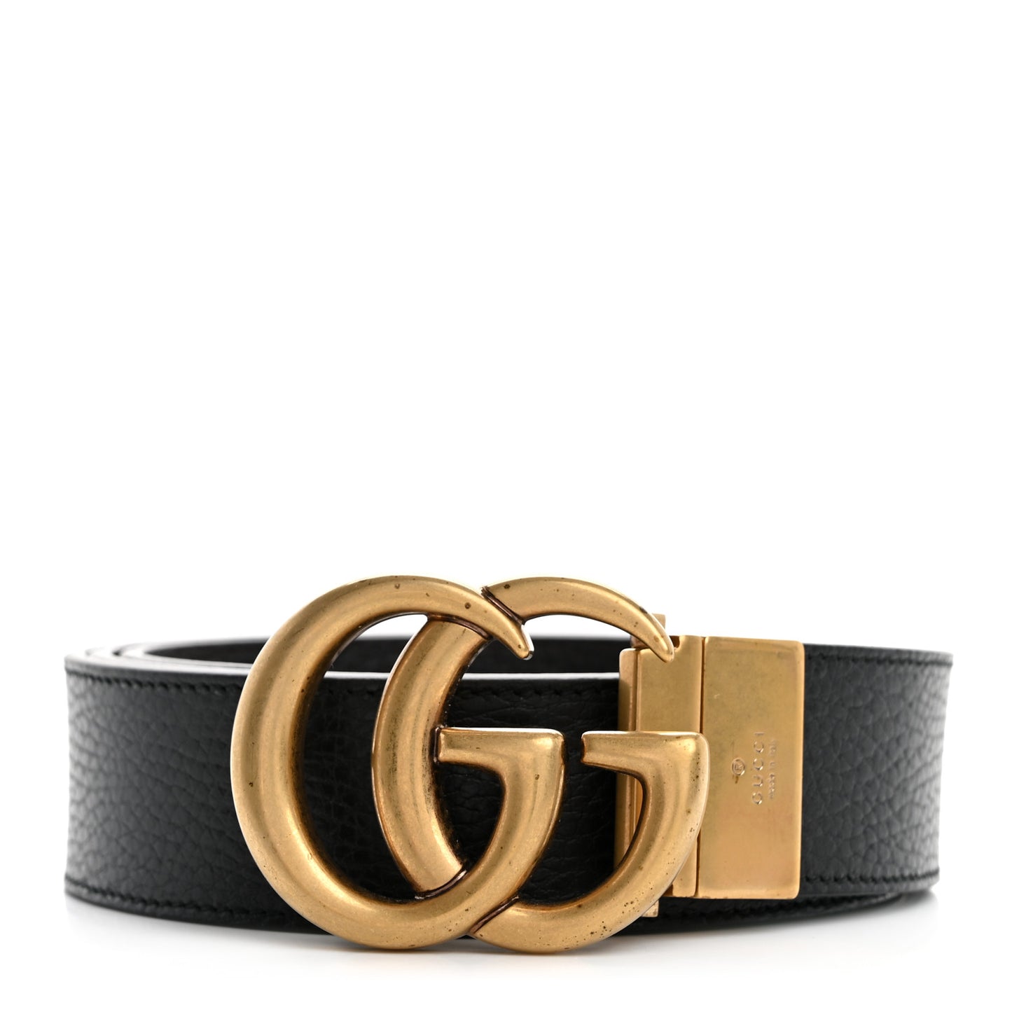 Calfskin Double G Reversible 37mm Belt 105 42 Black Cocoa