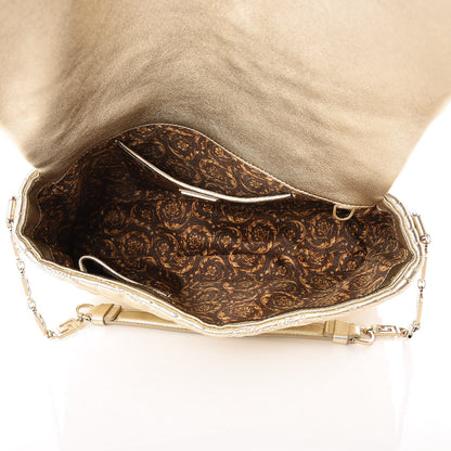 Versace Metallic Nappa Barocco Quilted Studded Calliope Vanitas Shoulder Bag Gold 5 of 8
