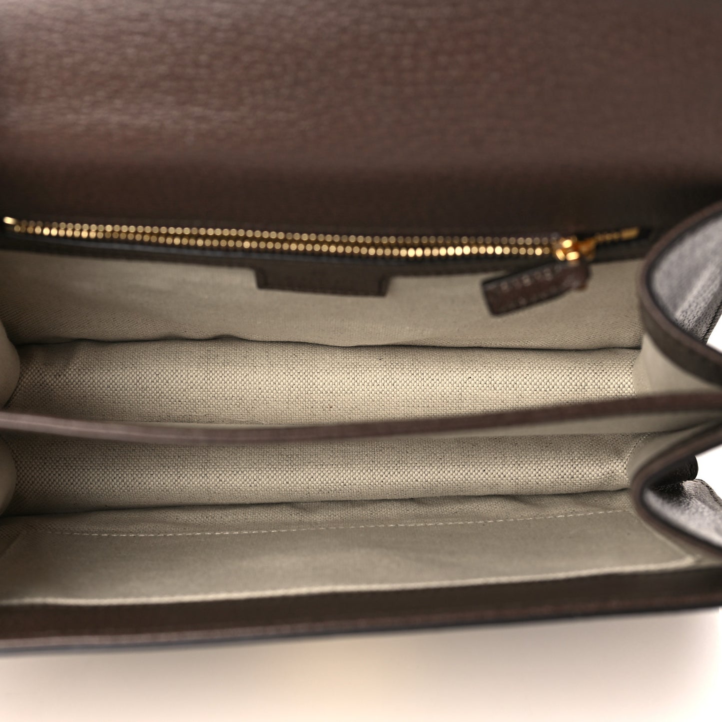 Monogram Jumbo GG Textured Dollar Calfskin Web Small Ophidia Padlock Top Handle Bag Camel Ebony New Acero
