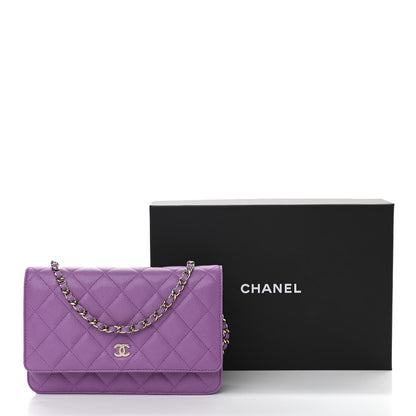 Chanel Caviar Quilted Wallet On Chain WOC Purple 11 of 11