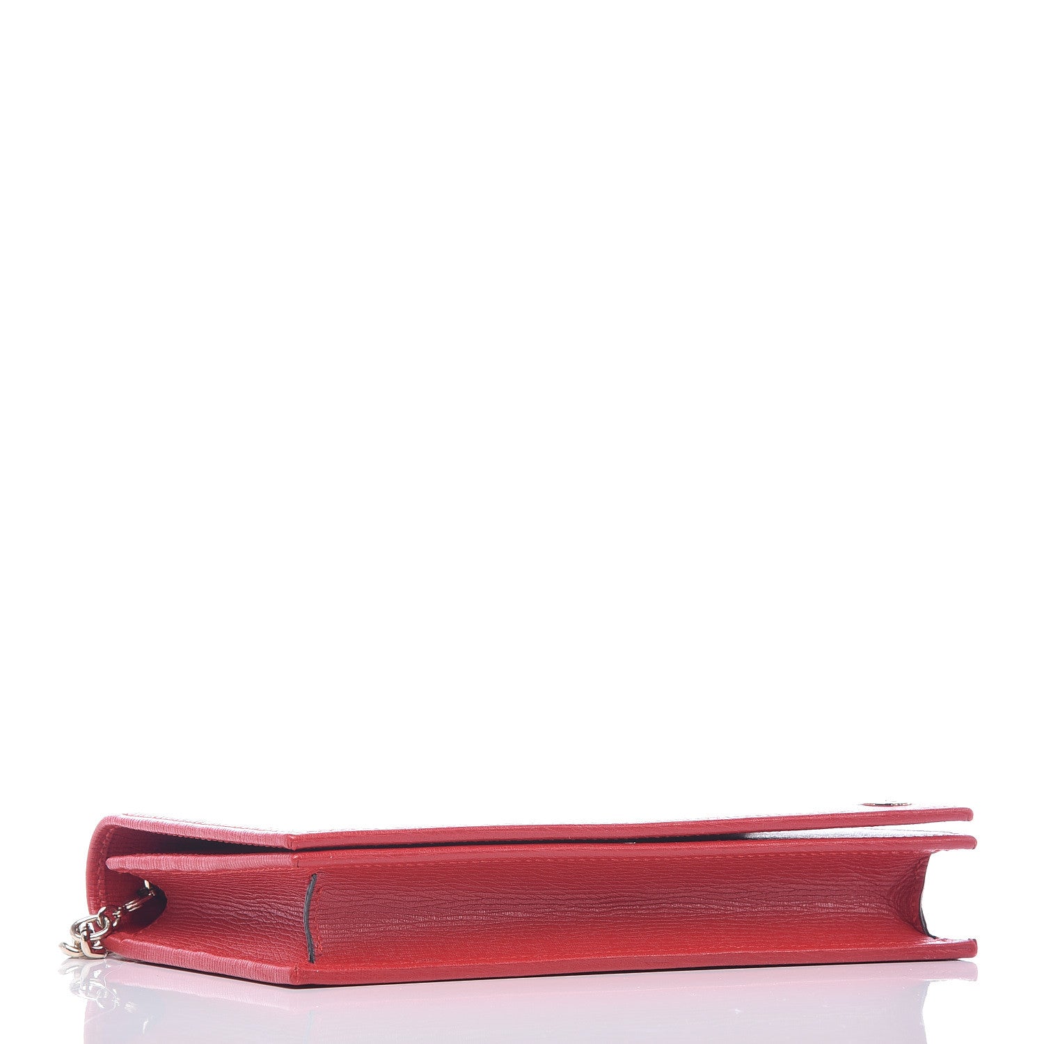 Gucci Textured Calfskin Medium Betty Chain Wallet Tabasco Red 4 of 9