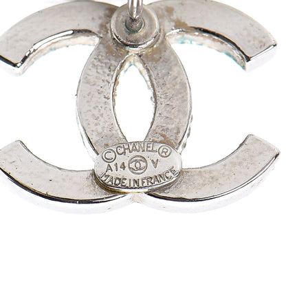 Chanel Crystal CC Earrings Silver 4 of 5