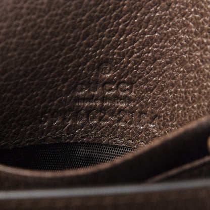 Gucci GG Supreme Monogram Textured Calfskin Web Ophidia Card Case Wallet Beige Ebony New Acero 6 of 6
