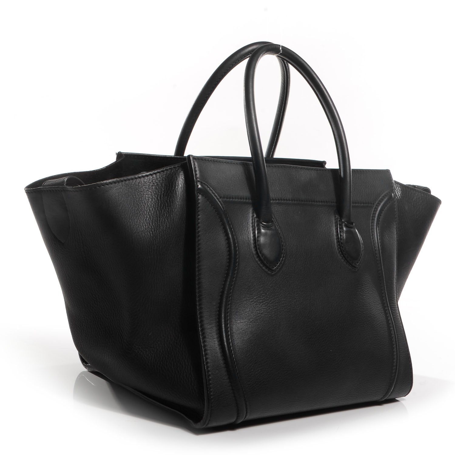 Celine Supple Calfskin Medium Phantom Luggage Black 3 of 9