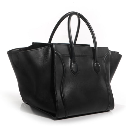 Celine Supple Calfskin Medium Phantom Luggage Black 3 of 9