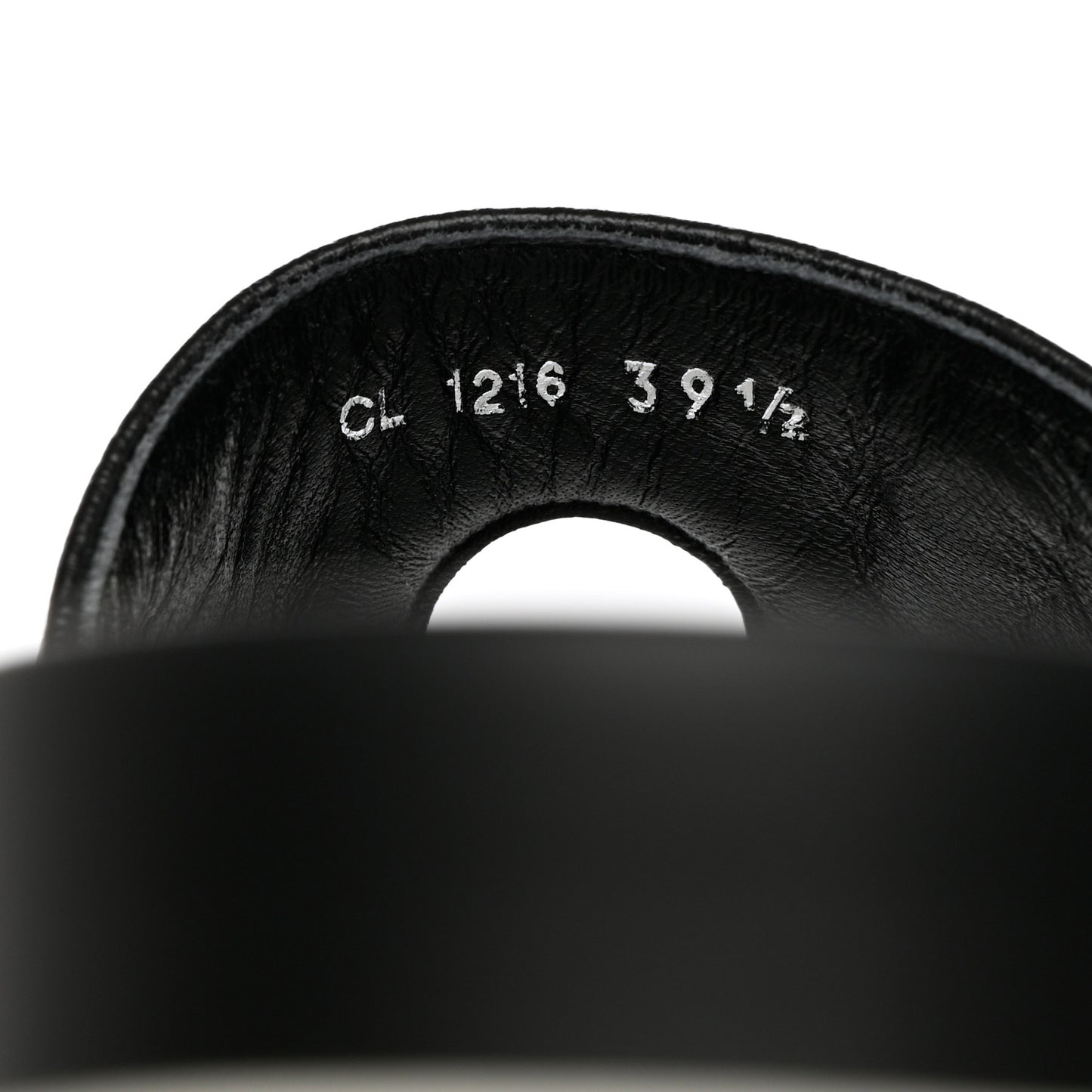 Calfskin Marina Slides 39.5 Black Rose