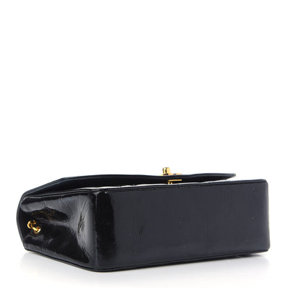 Chanel Patent Quilted Small Single Flap Bag Black 3 of 9