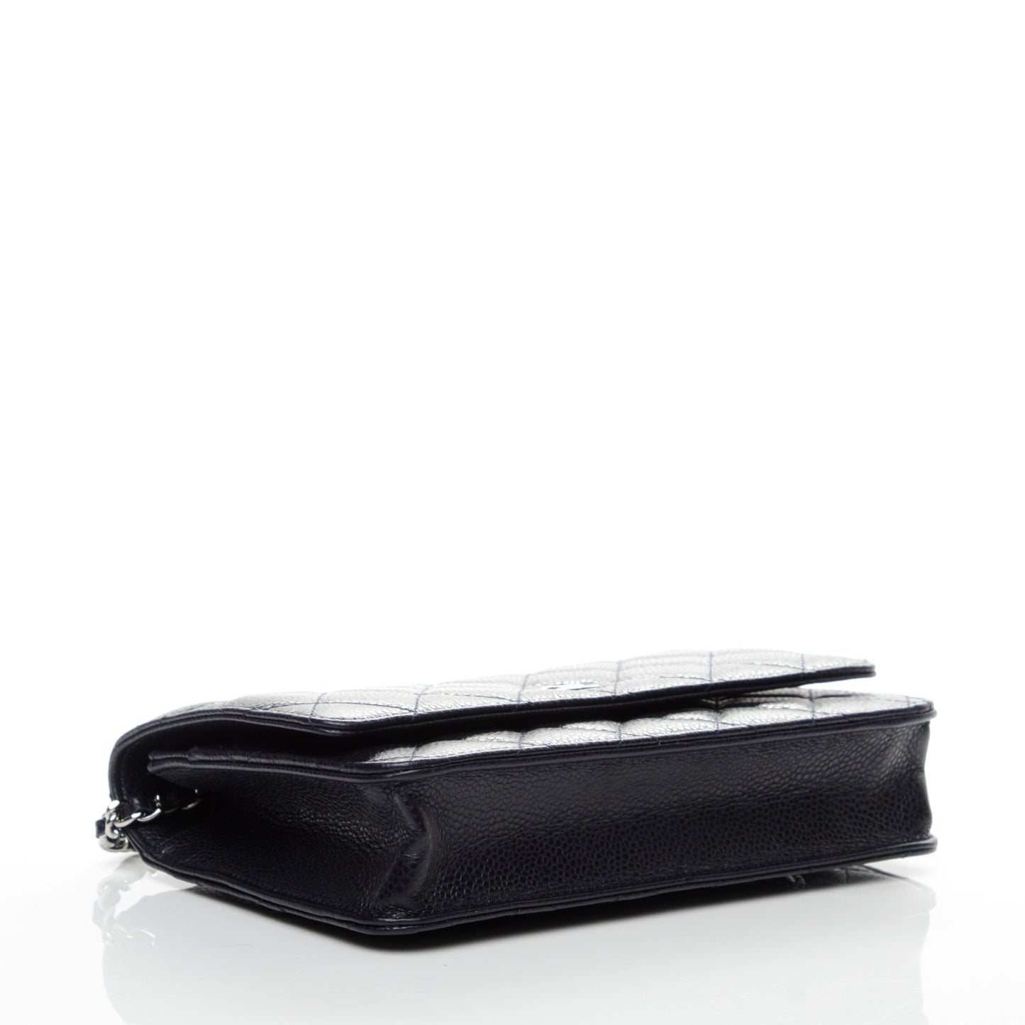 Caviar Quilted Wallet On Chain WOC Navy Blue