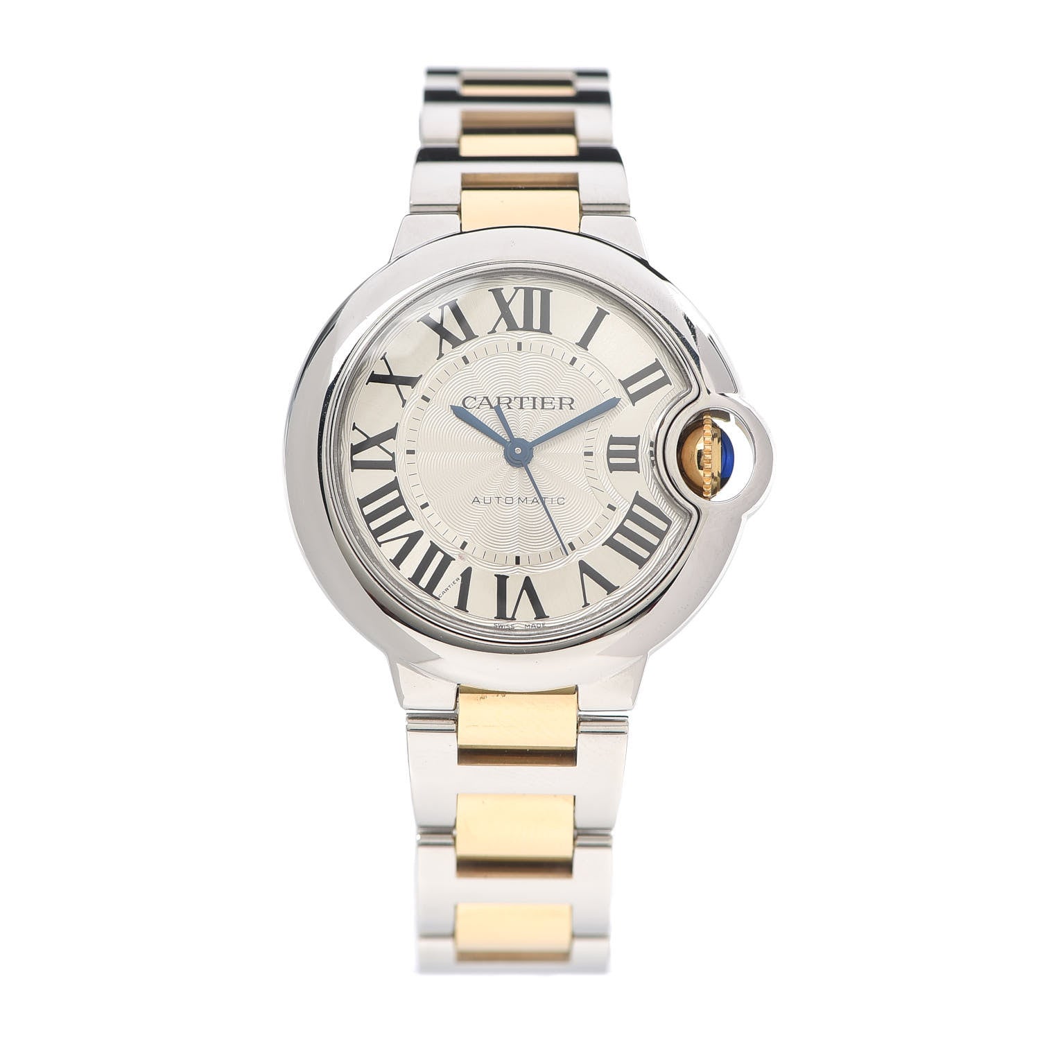 Cartier Stainless Steel 18K Yellow Gold 33mm Ballon Bleu De Cartier Automatic Watch 1 of 6