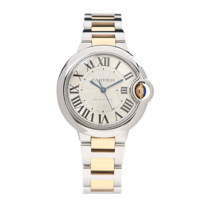 Cartier Stainless Steel 18K Yellow Gold 33mm Ballon Bleu De Cartier Automatic Watch 1 of 6