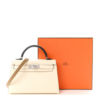 Hermes Epsom Mini Kelly Sellier 20 Nata Dune Bai Brun 20 of 21
