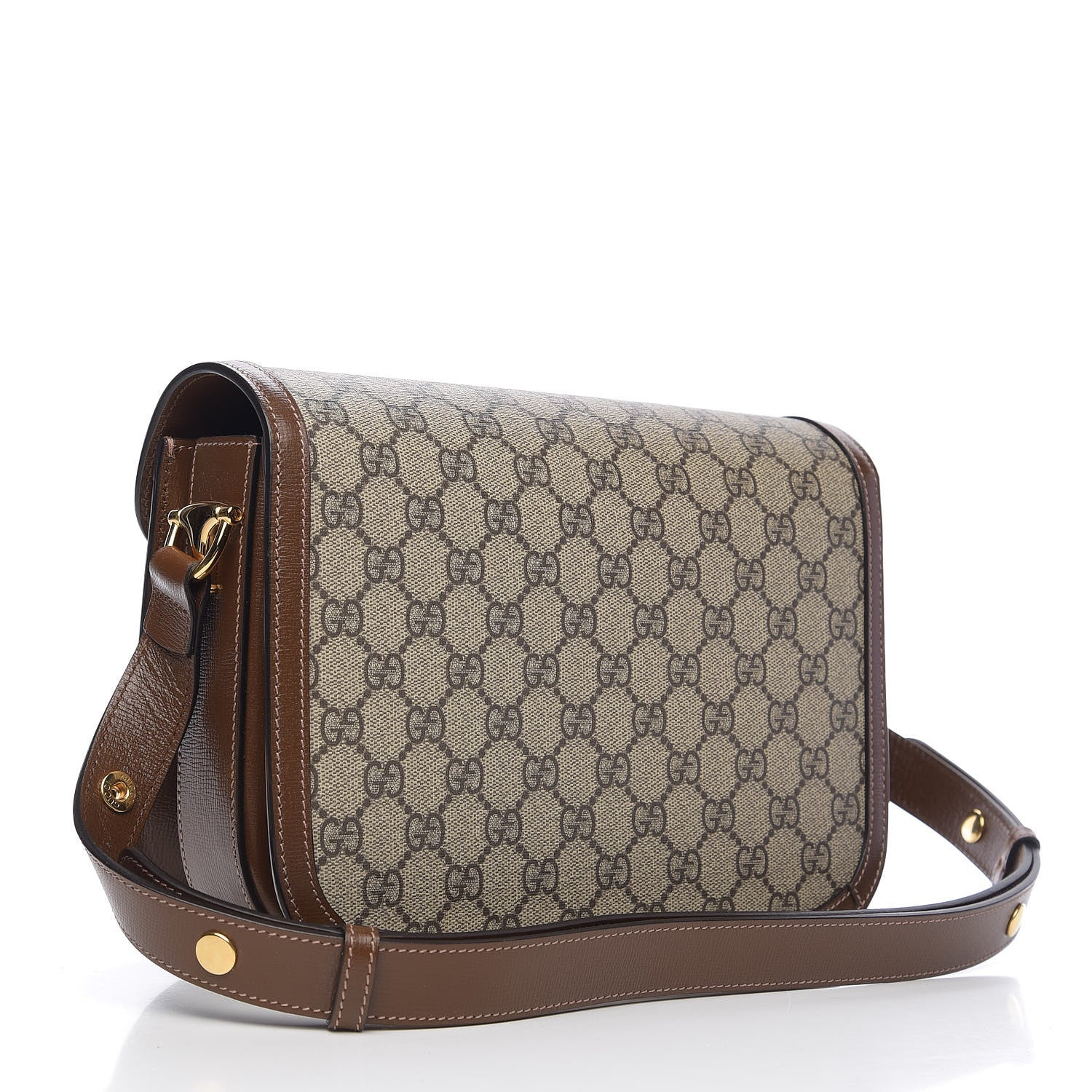 Gucci GG Supreme Monogram Horsebit 1955 Shoulder Bag Beige Brown Sugar 2 of 10