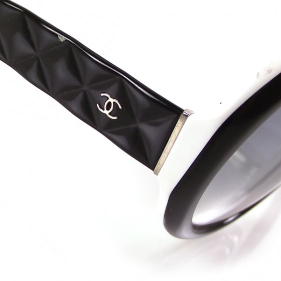 Chanel Quilted CC Mod Sunglasses 5120 Black/White 4 of 9