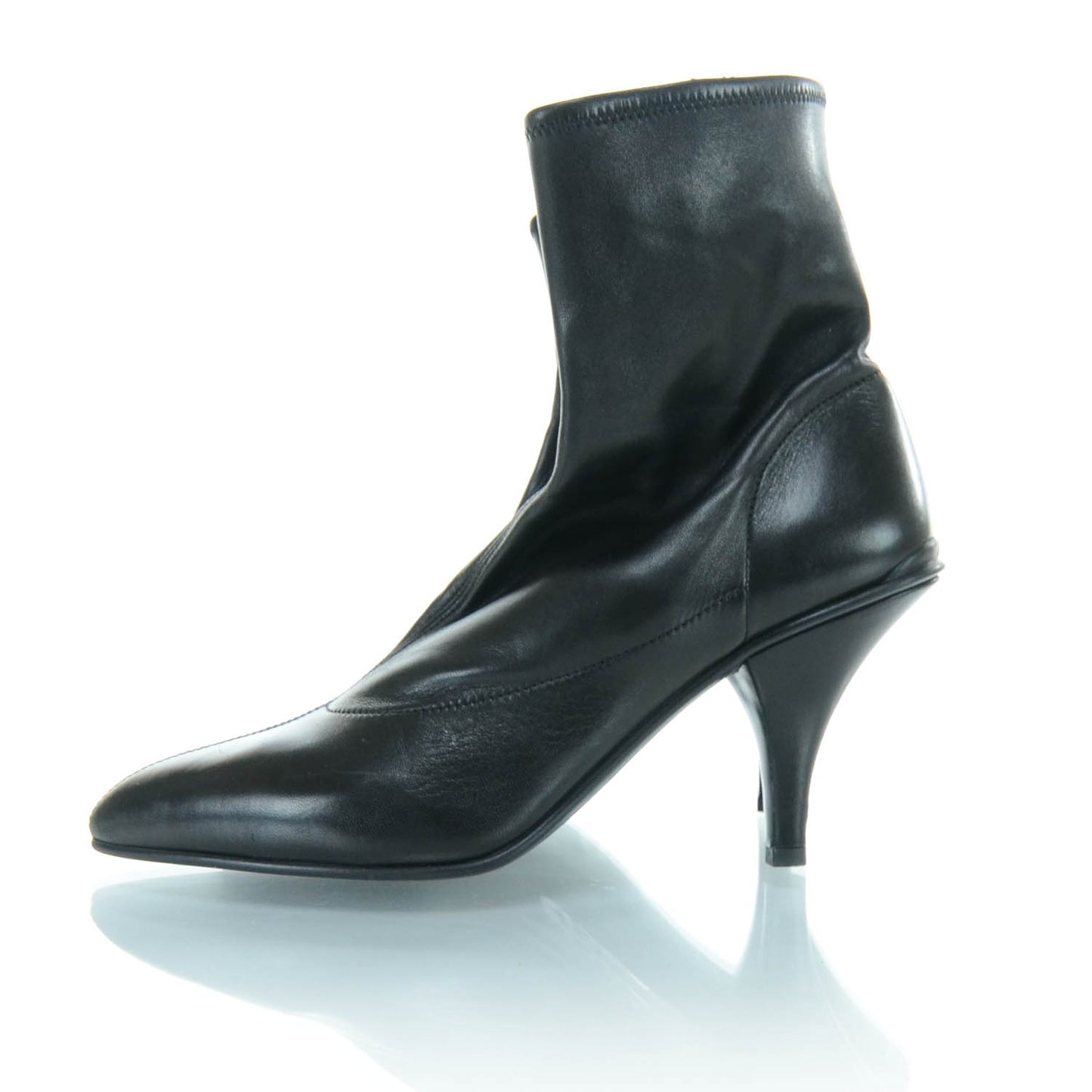 Leather Ankle Boots 40.5 Black