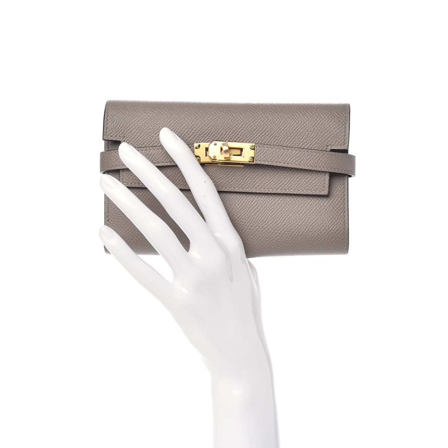 Epsom Medium Kelly Wallet Gris Asphalte