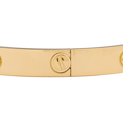 Cartier 18K Yellow Gold 4 Diamond LOVE Bracelet 18 6 of 7