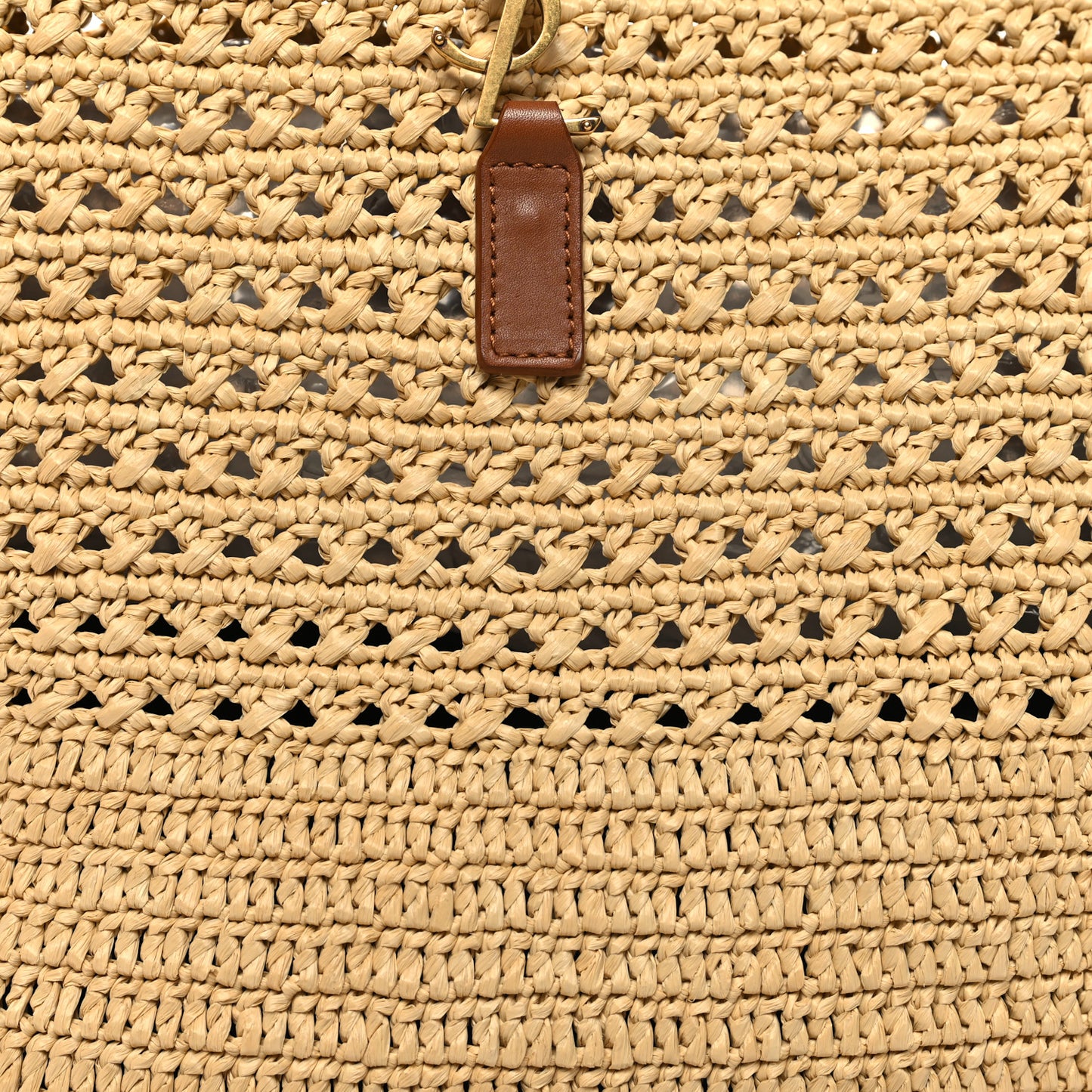 Raffia Monogram Hobo Naturale