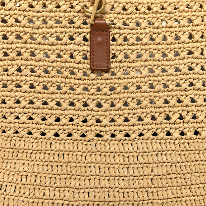 Saint Laurent Raffia Monogram Hobo Naturale 6 of 11