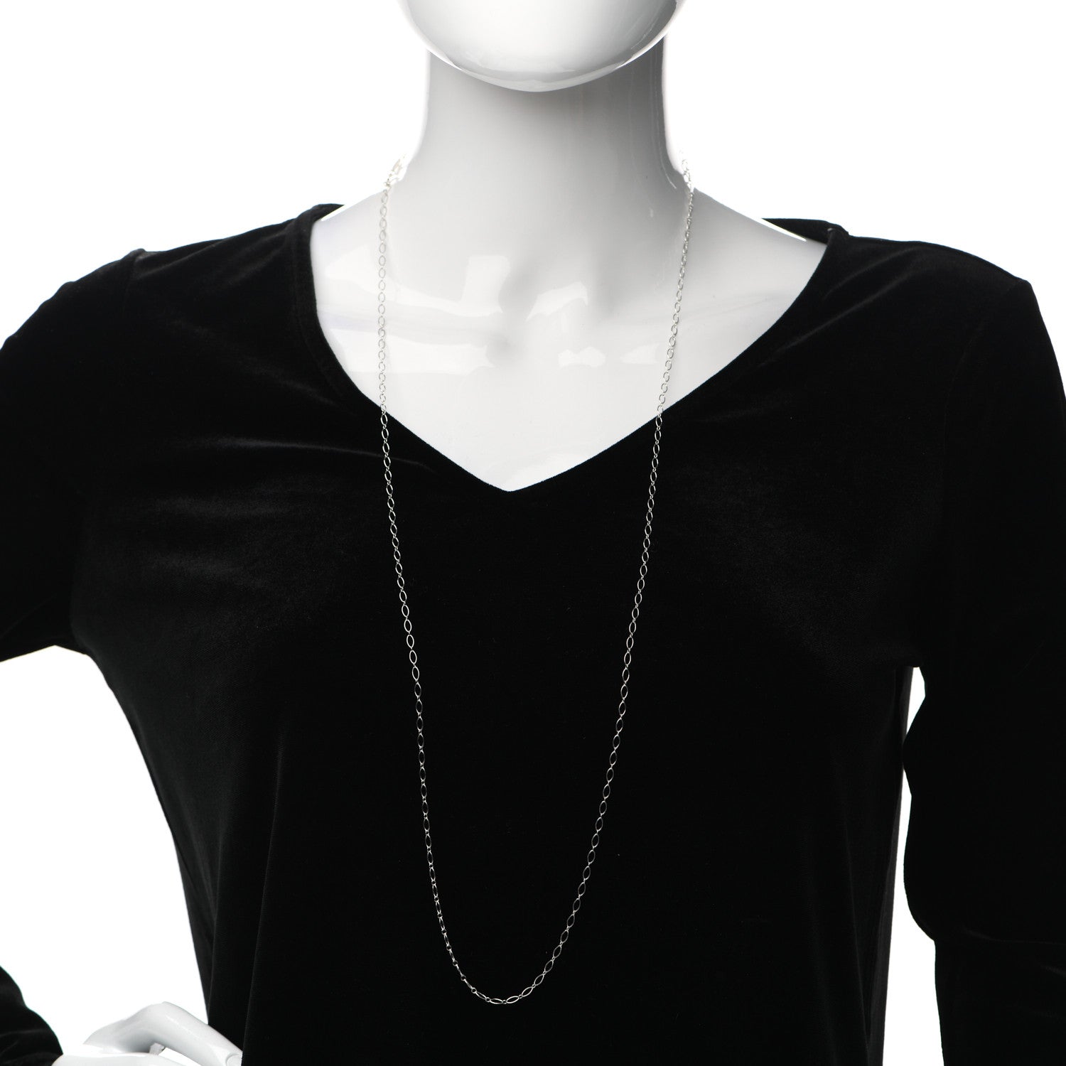 Tiffany Sterling Silver Oval Link Chain Necklace 36" 2 of 6