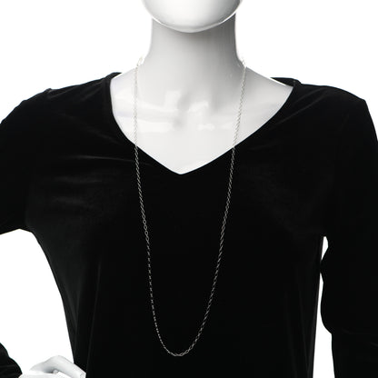 Tiffany Sterling Silver Oval Link Chain Necklace 36" 2 of 6