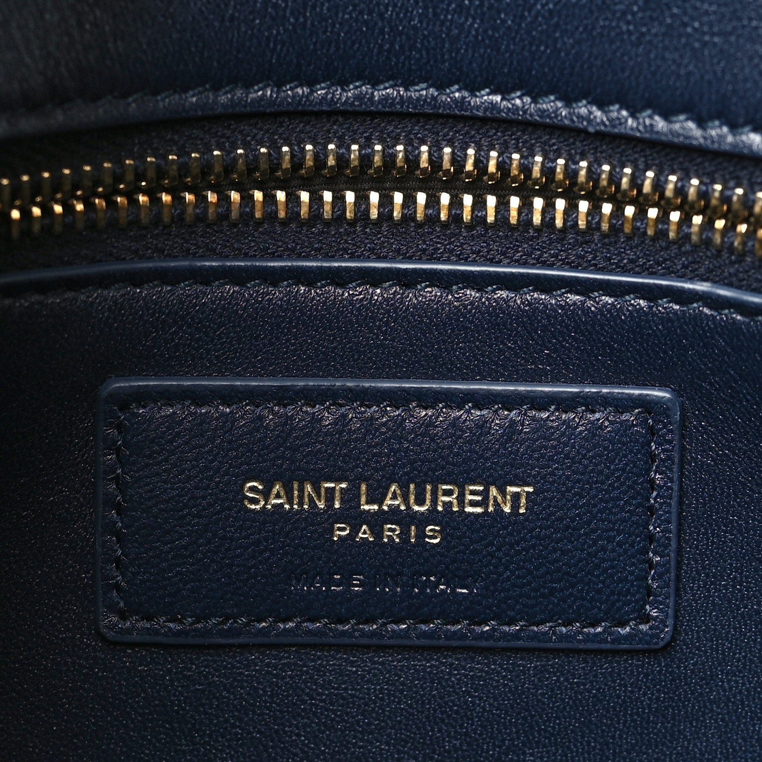 Saint Laurent Smooth Calfskin Le Maillon Satchel Deep Marine 6 of 10