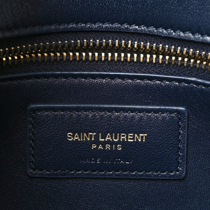 Saint Laurent Smooth Calfskin Le Maillon Satchel Deep Marine 6 of 10