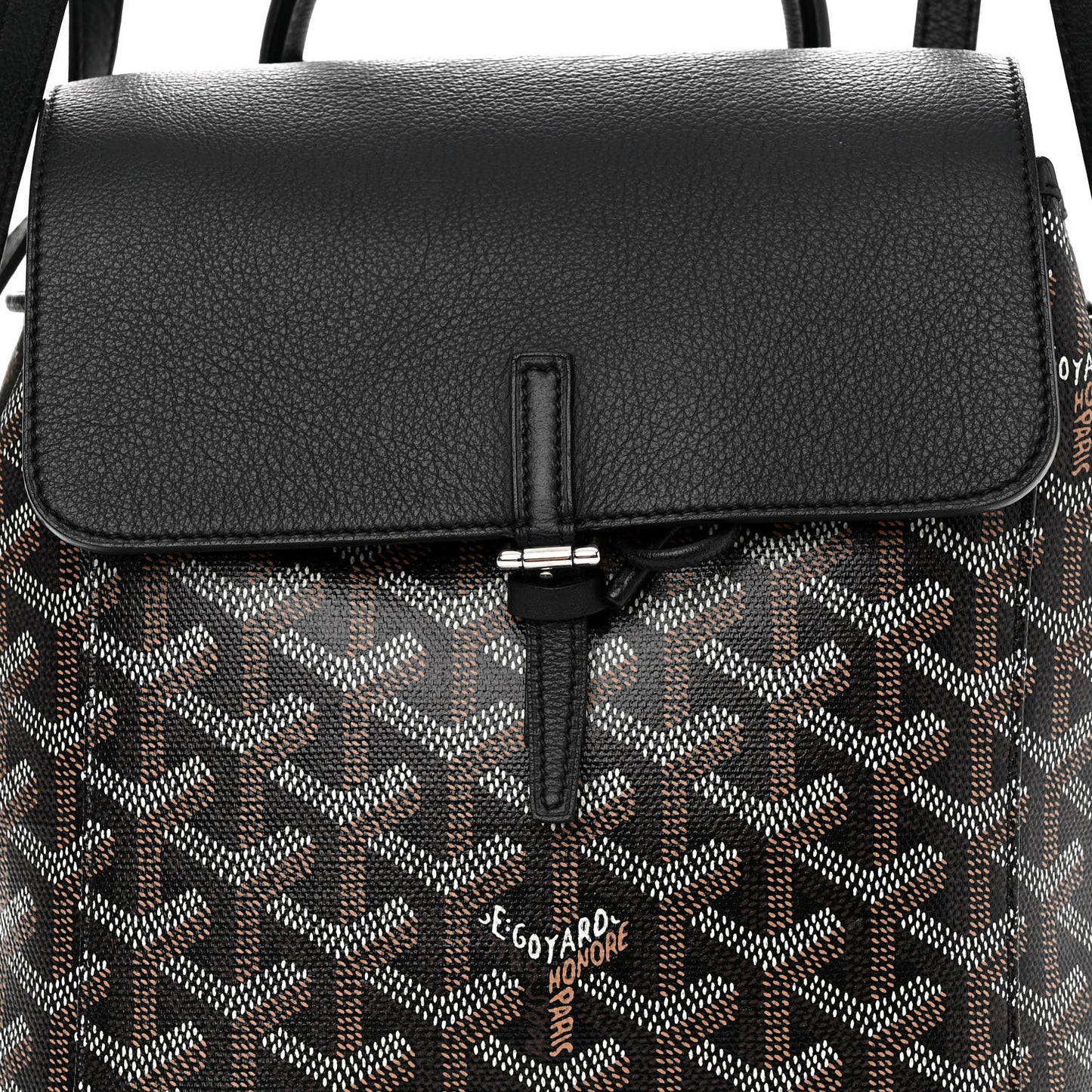 Goyardine Calfskin Mini Alpin Backpack Black