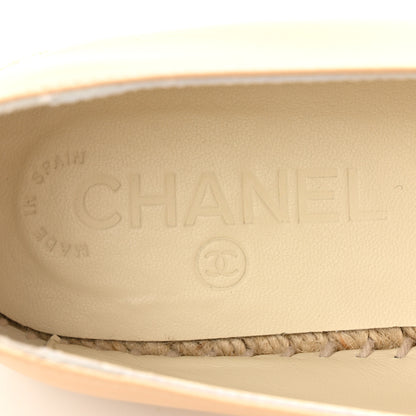 Chanel Lambskin CC Espadrilles 38 Beige Black 6 of 11