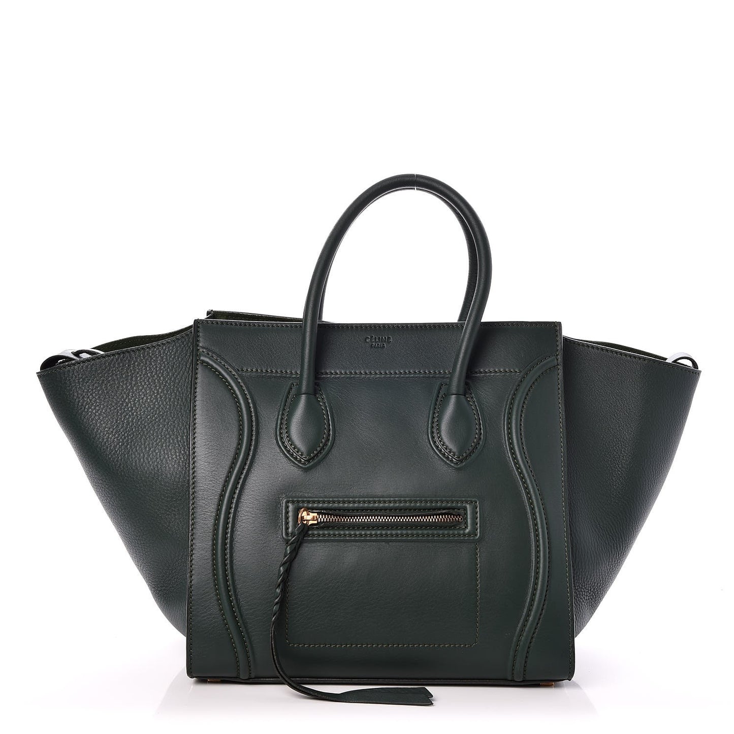 Supple Calfskin Medium Phantom Luggage Emerald