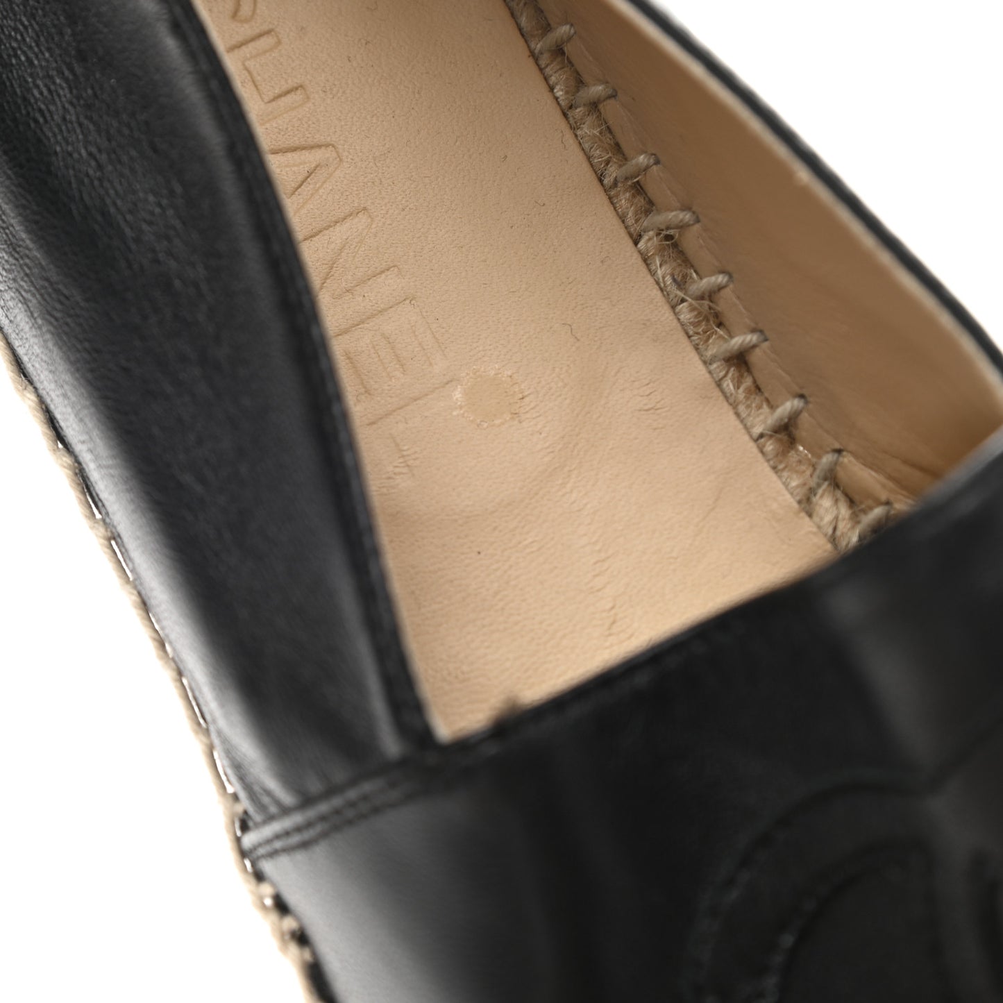Lambskin CC Espadrilles 40 Black