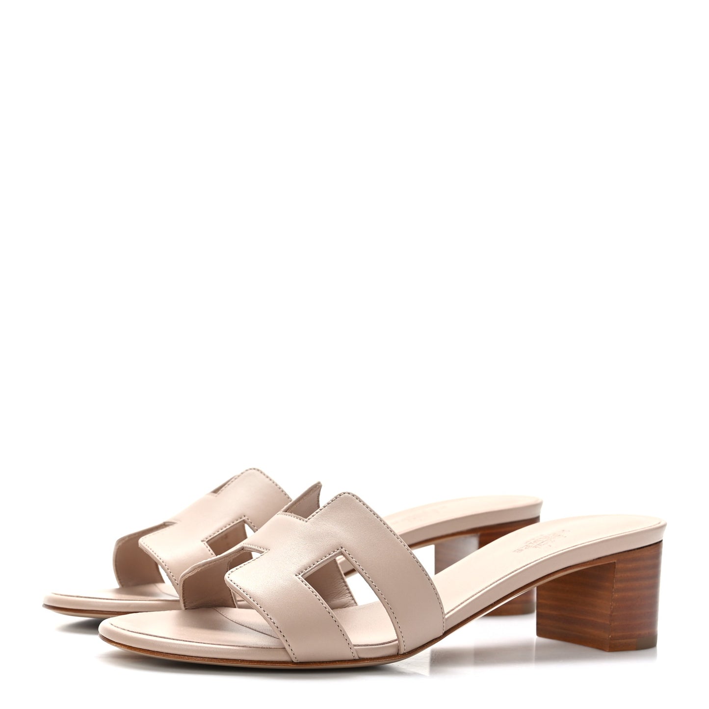 Calfskin Oasis Sandals 39 Beige Nude