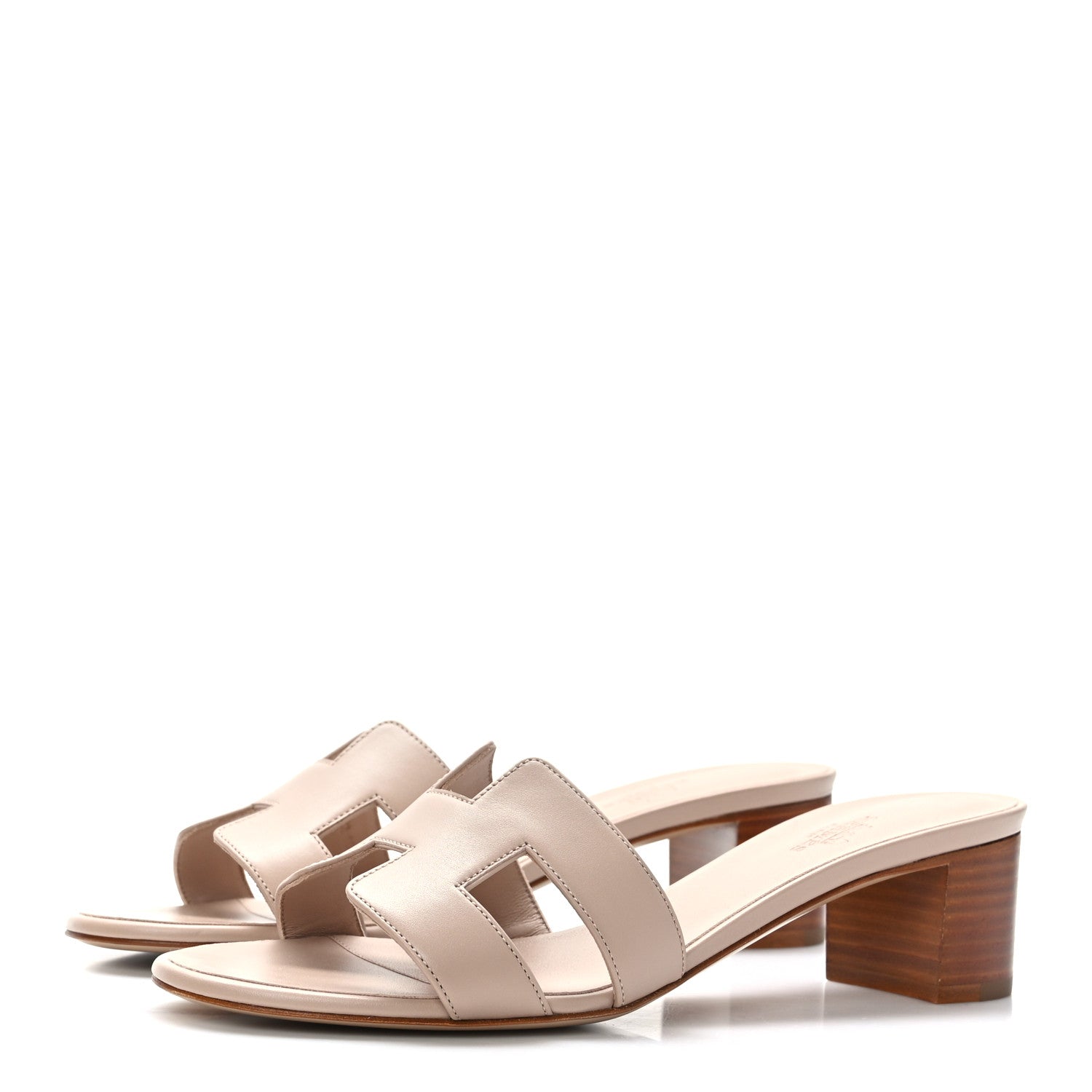 Hermes Calfskin Oasis Sandals 39 Beige Nude 3 of 9