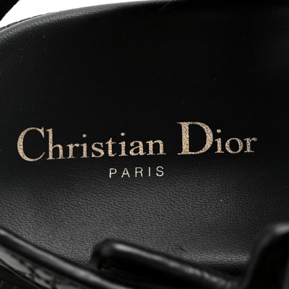 Christian Dior Calfskin Cannage Dioract 10mm Sandals 37 Black 7 of 12