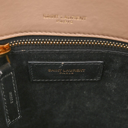 Saint Laurent Lambskin Matelasse Monogram Medium Niki Chain Satchel Dark Beige 6 of 14