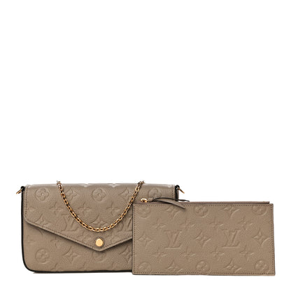 Louis Vuitton Empreinte Pochette Felicie Chain Wallet Tourterelle 1 of 10
