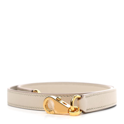 Hermes Taurillon Clemence Kelly Shoulder Strap Craie 1 of 4