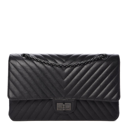 Chanel Sheepskin Chevron Quilted 2.55 Reissue 227 Flap So Black 1 of 18