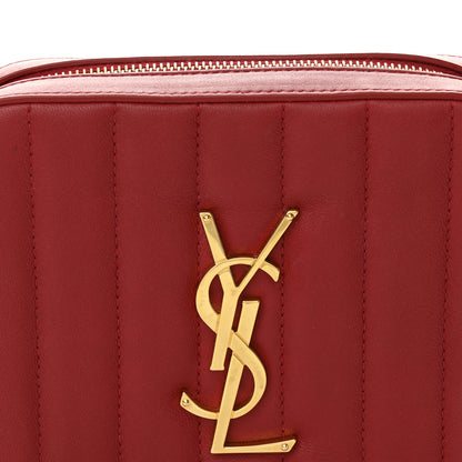 Saint Laurent Lambskin Matelasse Vicky Monogram Belt Bag Eros Red 8 of 10